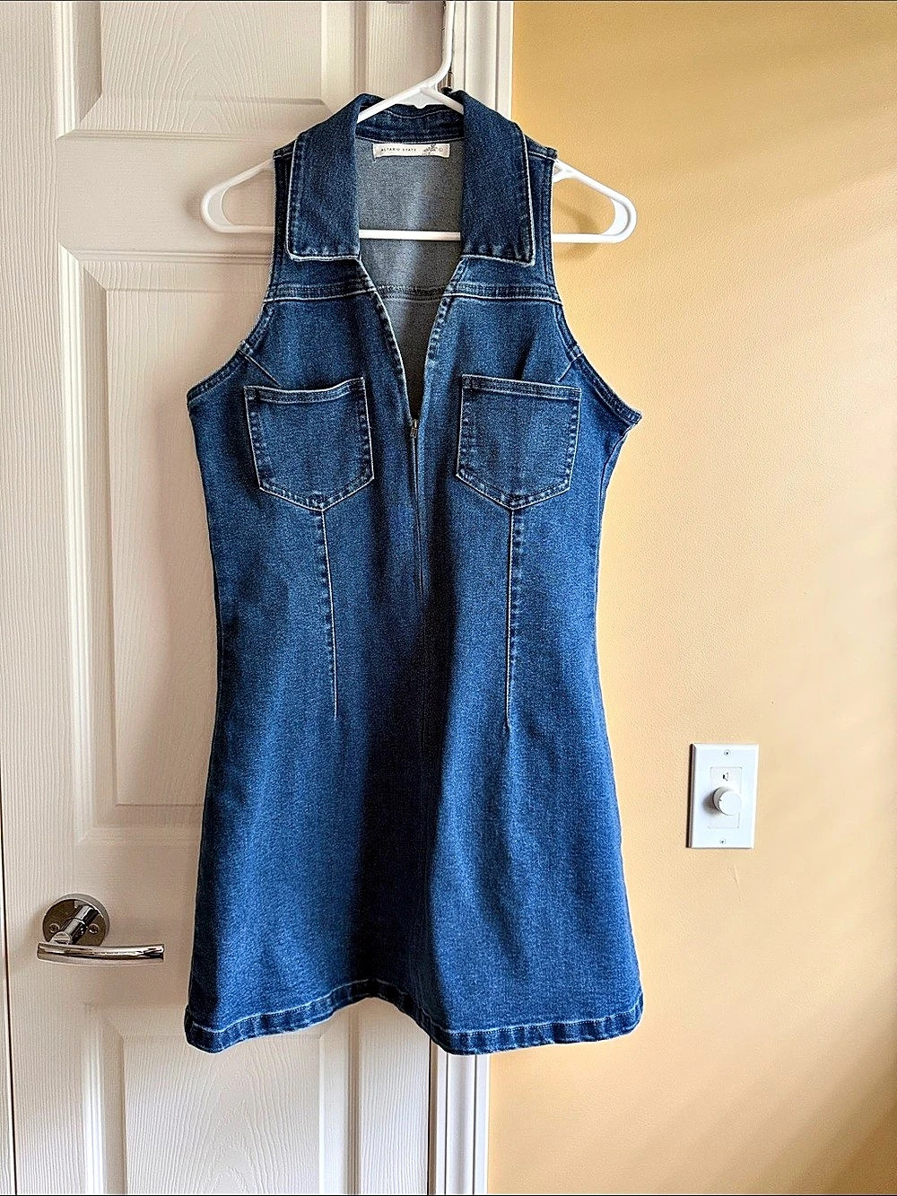 Altar'd State Denim Mini Dress Size Large Like New